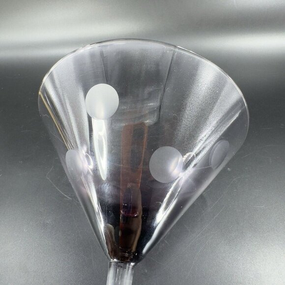 Waterford Marquis POLKA DOT Purple Amethyst Martini Glass Drinking Crystal - Picture 13 of 13